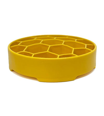 SodaPup Enrichment Slow Feeder Bowl For Dogs (Round / Yellow Honeycomb) - Good Dog People™