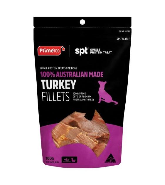 Prime100 Single Protein Treat Turkey Fillets Dog Treats