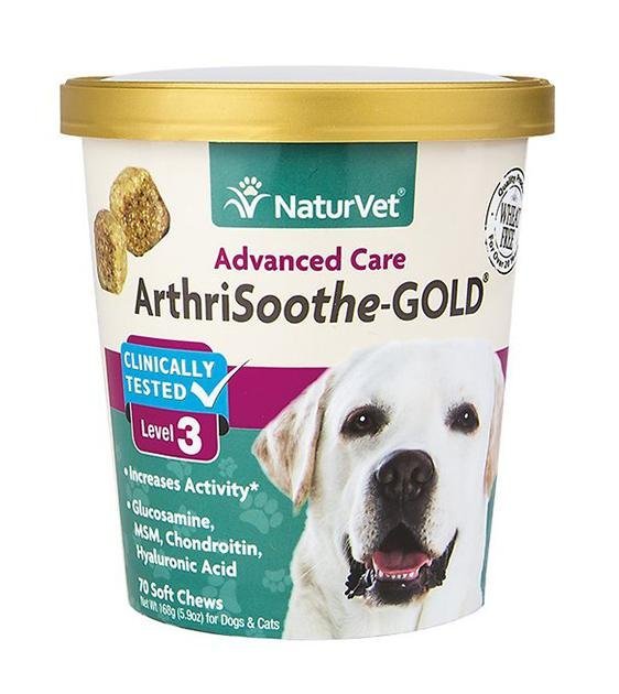 TRY & BUY: NaturVet ArthriSoothe GOLD (Level 3) Advanced Care Soft Chew Cat & Dog Supplement (Trial Product - 5 Chews) - Good Dog People™