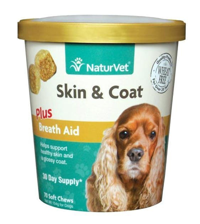 TRY & BUY: NaturVet Skin & Coat Plus Breath Aid Soft Chew Dog Supplement (Trial Product - 5 Chews) - Good Dog People™