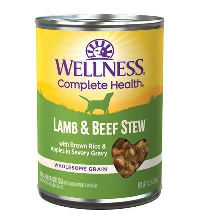 Wellness Complete Health Grain-Free Lamb & Beef Stew with Brown Rice & Apples in Savory Gravy Canned Dog Food - Good Dog People™