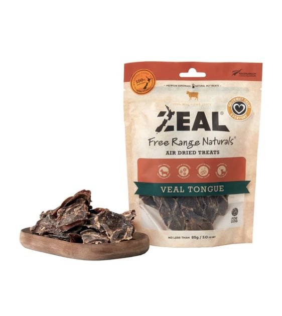 Zeal Free Range Air Dried Veal Tongue Dog Treats