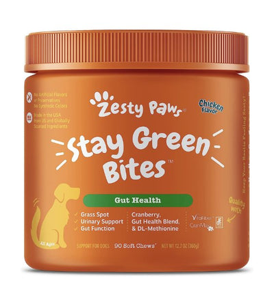 Zesty Paws Stay Green Bites Gut Health Supplements for Dogs (Chicken Flavour) - Good Dog People™